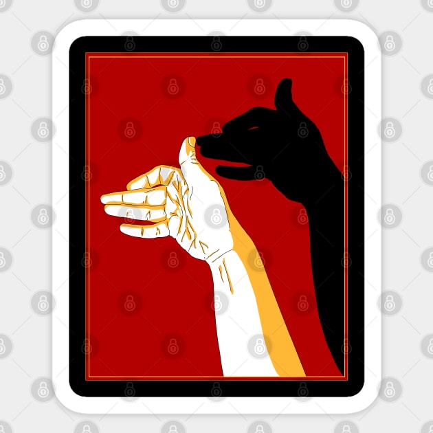 Hand Shadow - Good Dog Sticker by The Point